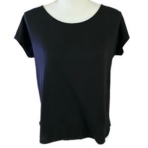 Pure J. Jill Size XSP PXS XS Petite Open Back Tee T Shirt Black